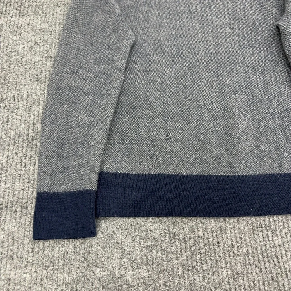 Banana Republic Sweater Mens M Gray Merino Wool Shawl Collar Knit Classic Style